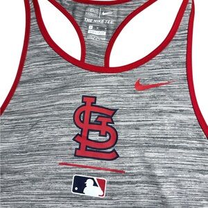 Nike St Louis Cardinals Women’s Gray & Red Tank Top Size Medium Dri-Fit STL Logo